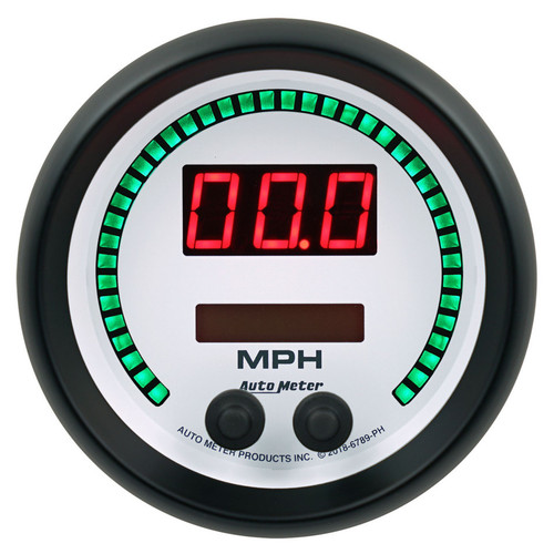 AUTOMETER 3-3/8 Speedometer 260mph Elite Digital PH Series