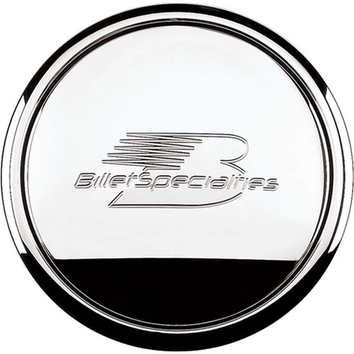 BILLET SPECIALTIES Polished Horn Button Billet Logo