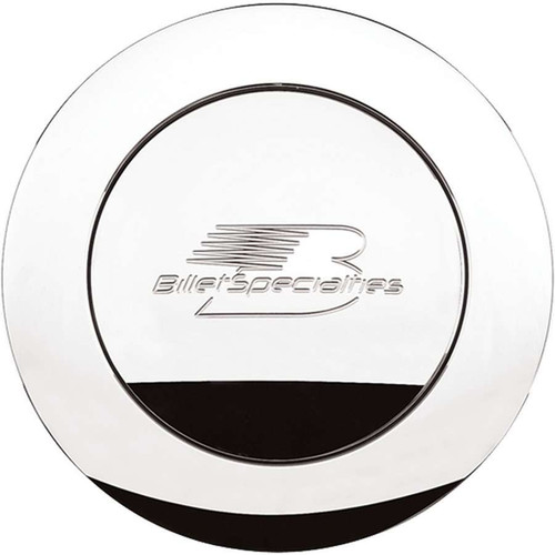 BILLET SPECIALTIES Polished Horn Button Lg. Billet Logo