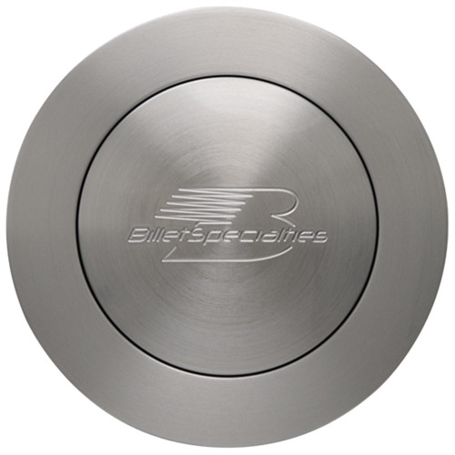 BILLET SPECIALTIES Horn Button Large Brushe d Billet Specialtie Logo