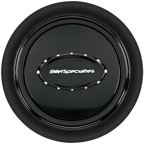 BILLET SPECIALTIES Horn Button Smooth Black Anodized