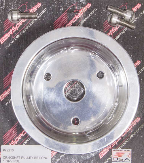 BILLET SPECIALTIES BBC 1 GRV Crank Pulley LWP Polished