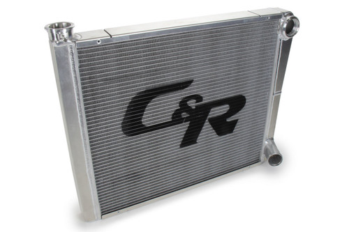 C AND R RACING RADIATORS Radiator 19 x 24 Double Pass Low Outlet