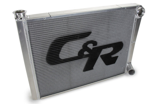 C AND R RACING RADIATORS Radiator 19 x 26 Double Pass Low Outlet Open