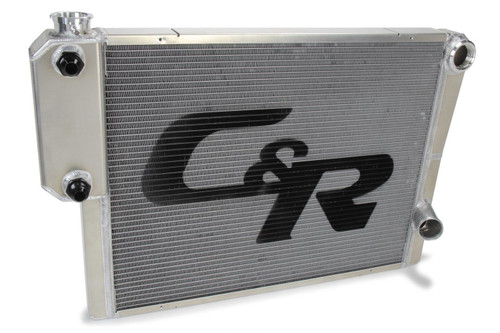 C AND R RACING RADIATORS Radiator 19 x 28 Double Pass w/Exchanger Open