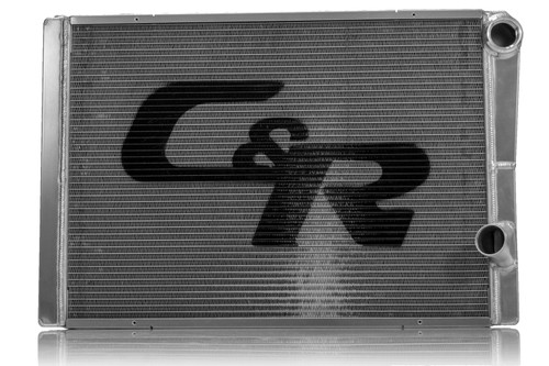 C AND R RACING RADIATORS Radiator Chevy 15x27.5 Double Pass No Filler