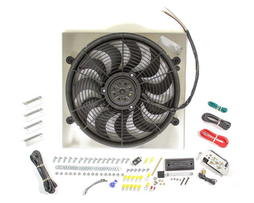 DERALE PWM Single RAD Fan/ Aluminum Shroud Assembly