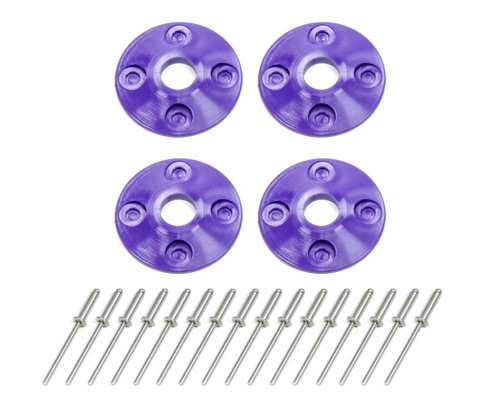 DOMINATOR RACING PRODUCTS Scuff Plate Plastic 4pk Purple