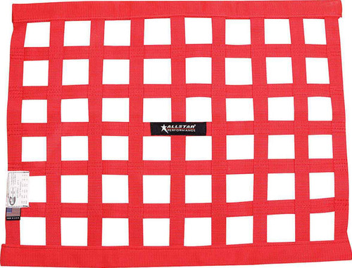 ALLSTAR PERFORMANCE Window Net Border Style 18 x 24 SFI Red