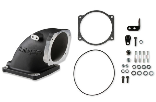 HOLLEY Intake Elbow 4500 GM LS TB Flange - Black