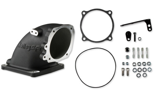 HOLLEY Intake Elbow Ford 5.0L W/4500 TB Flange Black