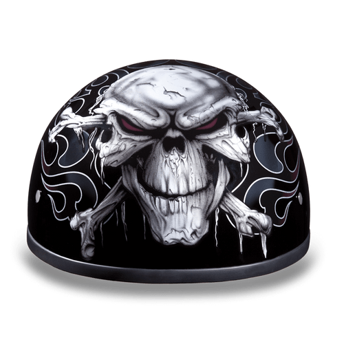 Daytona Helmets D.O.T. DAYTONA SKULL CAP- W/ CROSS BONES