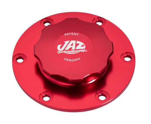 JAZ Billet Alm Threaded Cap Assembly 6-Bolt Red