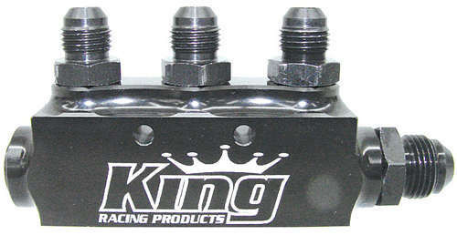 KING RACING PRODUCTS Fuel Block w/ Fittings