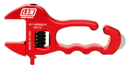 LSM RACING PRODUCTS Adjustable AN Pit Wrench Red