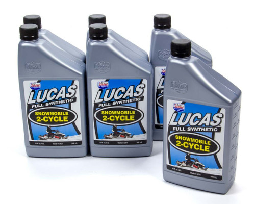 LUCAS OIL 2 Cycle Snowmobile Oil Synthetic Case 6x1 Qt.