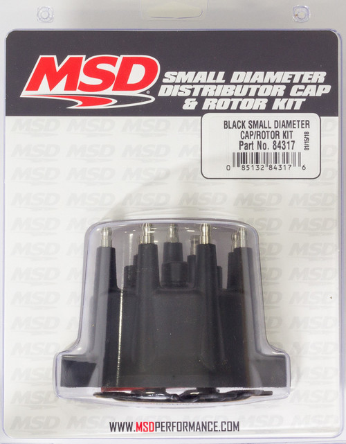 MSD IGNITION Distributor Cap & Rotor Kit Small Diameter Black