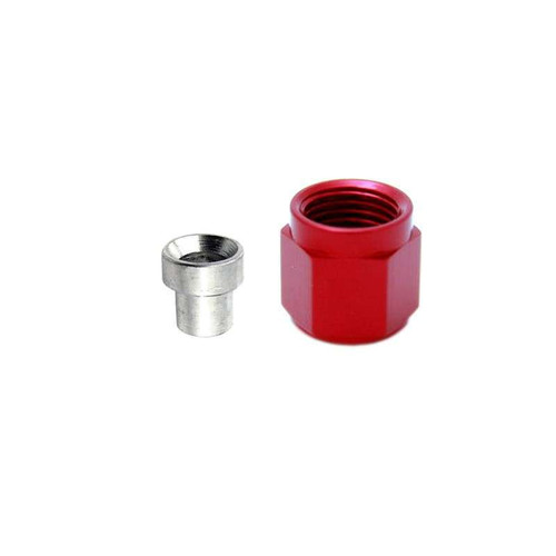 NITROUS EXPRESS 3an Tube Nut & Sleeve Red