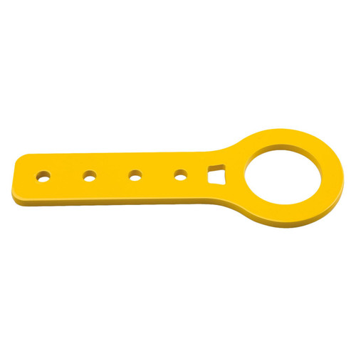 OMP RACING, INC. Tow Hook Aluminum 6mm Thick FIA Yellow