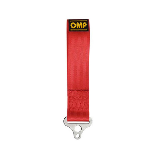 OMP RACING, INC. Tow Hood Red Stainless 100mm ID