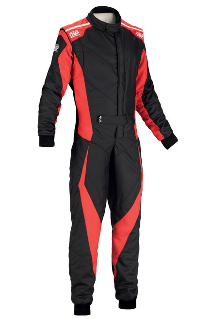 OMP RACING, INC. Tecnica Evo Suit MY2018 BLACK/RED SZ 52