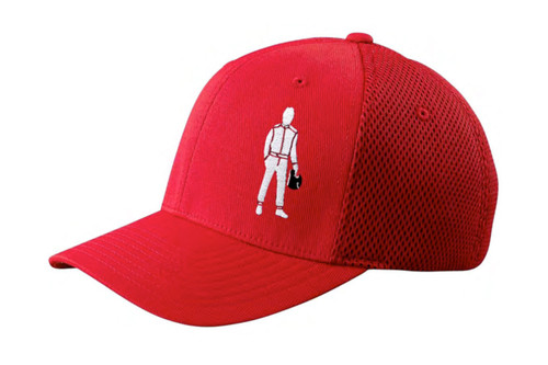 OMP RACING, INC. Flexfit Hat Red Rs Icon