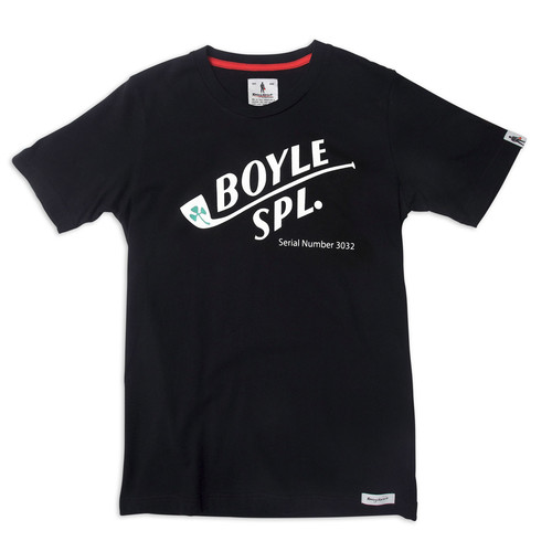 OMP RACING, INC. Crew Neck Short Sleeves Boyle  Black S