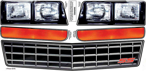 ALLSTAR PERFORMANCE M/C SS Nose Decal Kit Stock Grille 1983-88