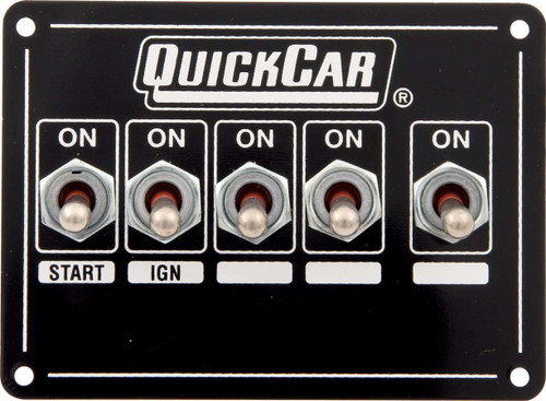 QUICKCAR RACING PRODUCTS Ignition Panel - Single Ing. w/Acc Switches