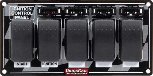QUICKCAR RACING PRODUCTS Ignition Panel w/ Rocker Switches & Fuses