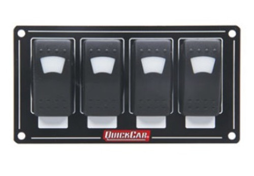 QUICKCAR RACING PRODUCTS Accessory Panel 4 Switch Rocker Lighted