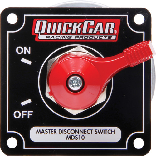 QUICKCAR RACING PRODUCTS Master Disconnect High Amp 4 Post Black Plate