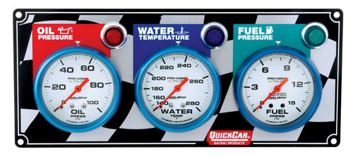 QUICKCAR RACING PRODUCTS 3 Gauge Panel (OP-WT-FP) Discontinued 04/29/20 VD