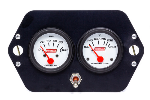 QUICKCAR RACING PRODUCTS Gauge Panel 2in Open Wheel w/ Switch