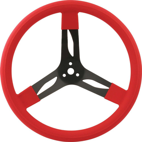 QUICKCAR RACING PRODUCTS 15in Steering Wheel Stl Red