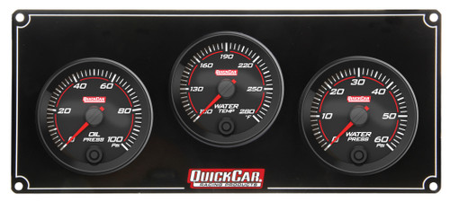 QUICKCAR RACING PRODUCTS Redline 3 Gauge Panel OP/WT/WP