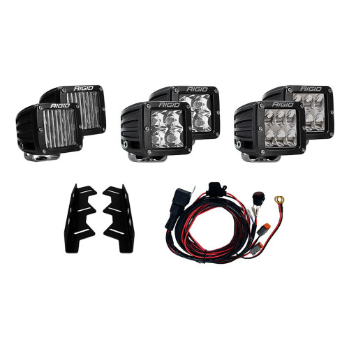 RIGID INDUSTRIES LED Light 17-18 Ford Rap tor Triple Fog Light Kit