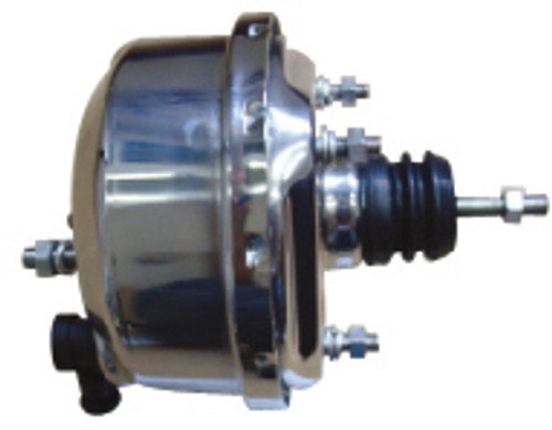 RACING POWER CO-PACKAGED 7In Single Brake Booster Chrome