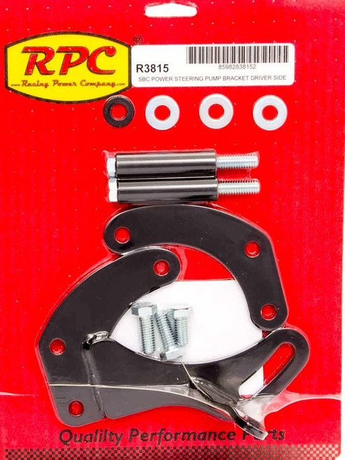 RACING POWER CO-PACKAGED SBC Saginaw Power Steer Bracket Swp Black