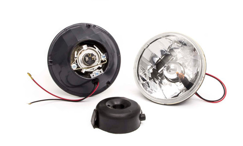 RACING POWER CO-PACKAGED 5.75in Headlight w/H4 Bulb and Turn Signal