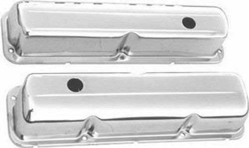 RACING POWER CO-PACKAGED Chrome Steel Valve Cover Ford 353-428 Pair