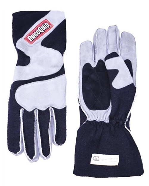 RACEQUIP Gloves Outseam Black/ Gray Medium SFI-5