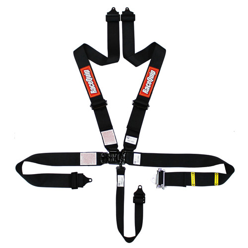 RACEQUIP 5pt Harness Ratchet L&L Black