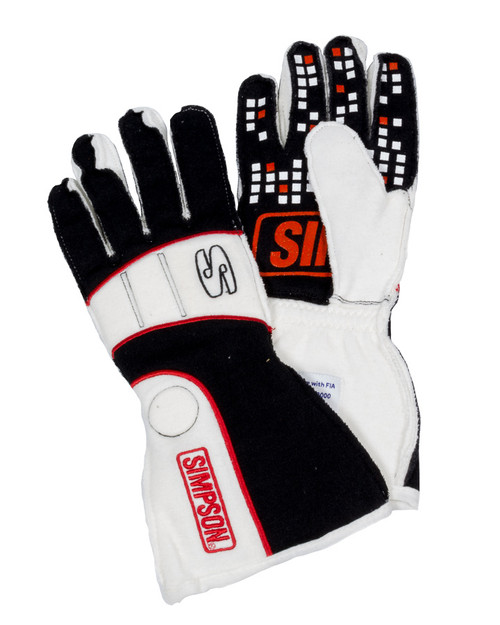 SIMPSON SAFETY Vortex Glove Large Black / White SFI