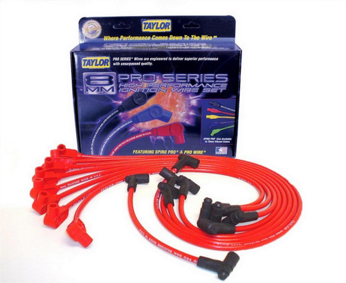 TAYLOR/VERTEX 8mm Spiro-Pro Custom Plug Wire Set Red