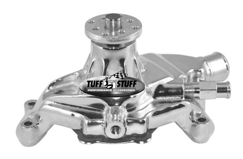 TUFF-STUFF 84-91 SBC Corvette Water Pump Polished Aluminum