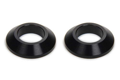 Ti22 PERFORMANCE Tapered Spacers 1/2in ID 1/4in Thick Black 2pk