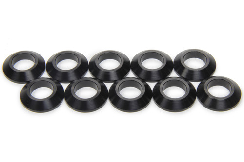 Ti22 PERFORMANCE Tapered Spacers 1/2in ID 1/4in Thick Black 10pk