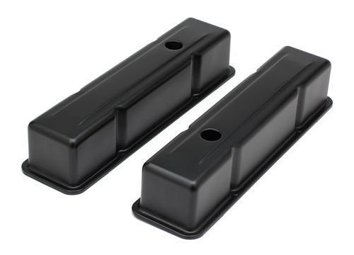 TRANS-DAPT 58-86 SBC Valve Covers Tall Black Baffled