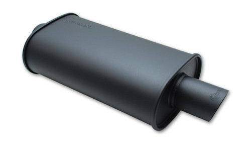 VIBRANT PERFORMANCE STREETPOWER FLAT BLACK O val Muffler 2.5in inlet